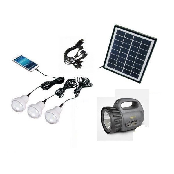 Kit solar cu lanterna si radio (gd8166) - www.lutek.ro